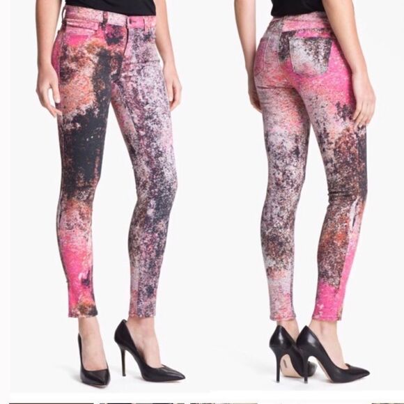𝅺J Brand Super Skinny Supernova Galaxy Pants - Picture 1 of 10
